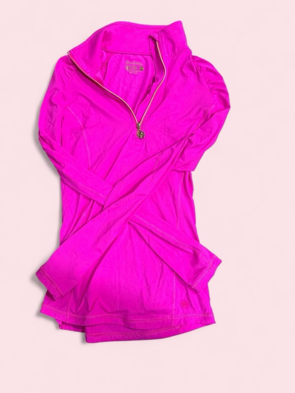 Lilly Pulitzer Luxletic Justine UPF 50+ Half-Zip Pullover – Hot Pink (Size XXS)